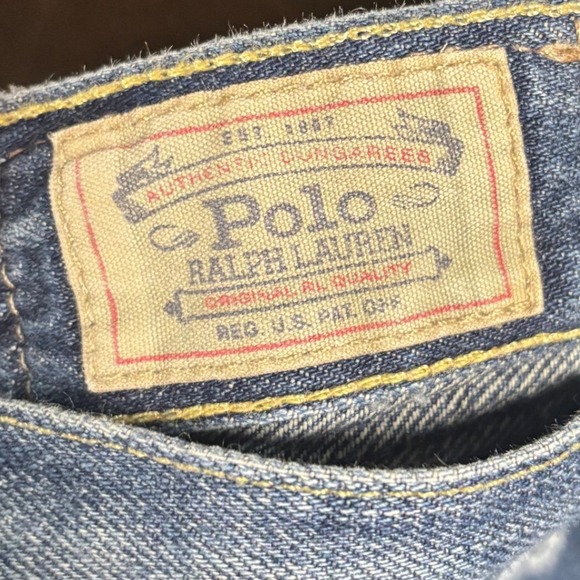 Polo Ralph Lauren Astor Slim Boyfriend Jeans Medium Wash Distressed Size 32 - Picture 3 of 10